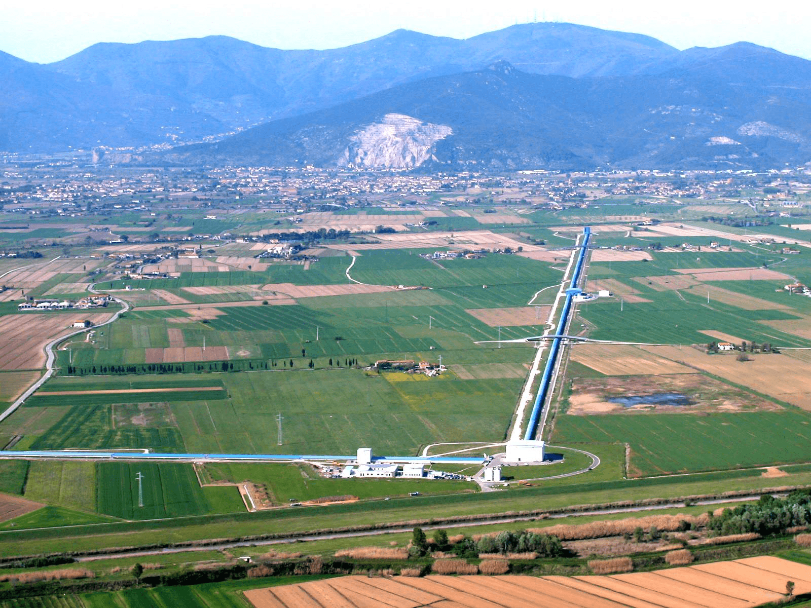 Aerial view of Virgo, looking north