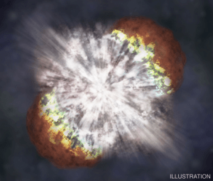 Artist's impression of a supernova.